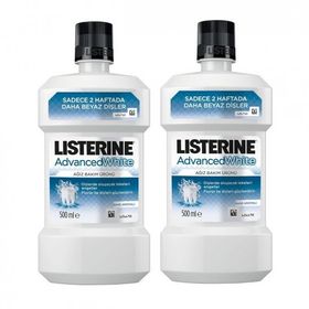 Listerine Advanced White Diş Beyazlatıcı 2x500 ml Ağız Bakım Suyu