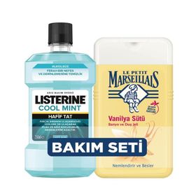 Listerine Cool Mint Ağız Bakım Suyu 250 ml+Le Petit Marseillais Vanilya Sütü Duş Jeli 250 ml