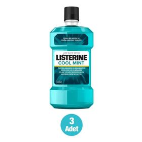 Listerine Cool Mint Nane 3x250 ml Ağız Bakım Suyu