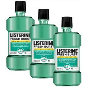Listerine Fresh Burst Ferah Nane 3x250 ml Ağız Bakım Suyu
