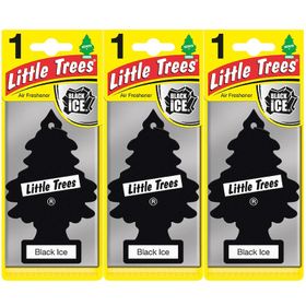 Little Trees 3'lü Siyah Buz Oto Kokusu