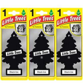 Little Trees 3'lü Siyah Buz Oto Kokusu