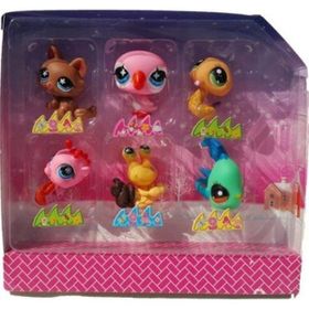 Littlest Pet Shop Neşeli Minişler 6'lı Miniş Ailesi Pet Star Pembe Kuşlu Set Oyuncak