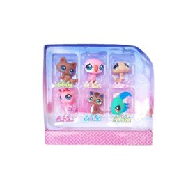 Littlest Pet Shop Neşeli Minişler 6'lı Miniş Ailesi Pet Star Pembe Kuşlu Set Oyuncak