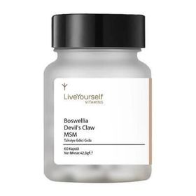 Live Yourself Vitamins Boswellia Devil’s Claw MSM 60 Kapsül
