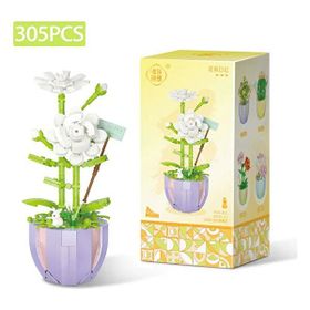 Living Perfect 305 Adet Mini Çiçek Blokları Buket 3D Model Oyuncak Yapı Taşları