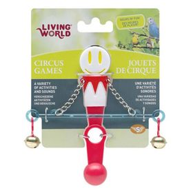 Living World Kırmızı-Beyaz Denge Çubuğu Kuş Oyuncağı