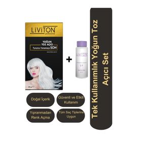 Liviton Professional 100 gr Toz Açıcı + 150 ml Oksidan Tek Kullanımlık Yoğun Toz Açıcı Set