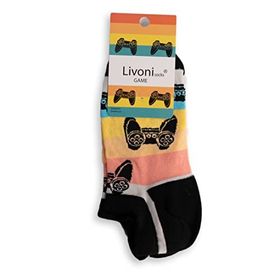 Livoni Cotton Sneaker Socks With Colorful and Fun Designs Apples Low Socks Unisex Çorap