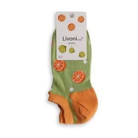 Livoni Unisex Cotton Sneaker Socks with Colorful and Fun Designs 43-46 Mojito -Low Socks