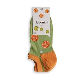 Livoni Unisex Cotton Sneaker Socks with Colorful and Fun Designs 43-46 Mojito -Low Socks