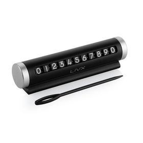LivX Alüminyum Kasa Çevirmeli Parkmatik Siyah Araç İçi Park Telefon Numaratörü