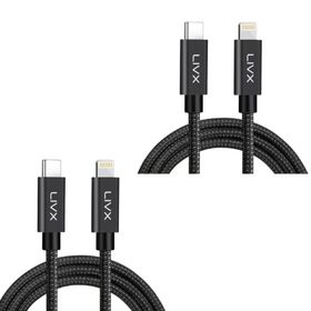 LivX BLT-03-2 Horizontal İkili Paket 20W Type C to Lightning 3 Metre iPhone iPad Uyumlu Hızlı Şarj ve Data Kablosu