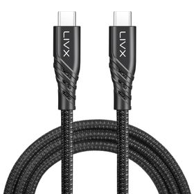 LivX BO-02 Turbo Serisi 100W 5A Type C to Type C PD 2.0 5 Gbps 2 Metre Hızlı Şarj ve Data Kablosu