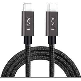 LivX Force GN-02 100W Usb-C to Usb-C 3.1 Gen2 10Gbps 4K 60Hz 2 Metre Örgülü Hızlı Şarj Data ve Görüntü Kablosu