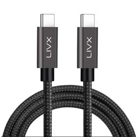 LivX Force GN-02 100W Usb-C to Usb-C 3.1 Gen2 10Gbps 4K 60Hz 2 Metre Örgülü Hızlı Şarj Data ve Görüntü Kablosu