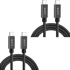 LivX İkili Paket Solid 100W 5A Type C to Type C PD 2.0 5 Gbps Space Gray 2 Metre Hızlı Şarj ve Data Kablosu