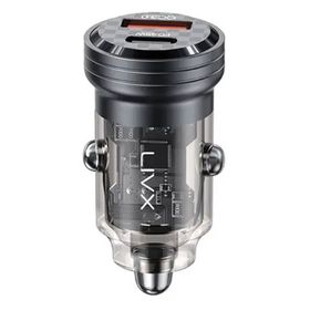 LivX L35 Transparent 45W PD/QC Type-C ve USB Çıkış Ultra Hızlı Mini Araç Şarj Cihazı