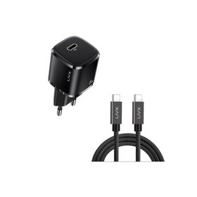 LivX Rapid 20W USB-C Mini PD Hızlı Şarj Cihazı Güç Adaptörü ve 2 mt Hızlı Şarj ve Data Kablosu