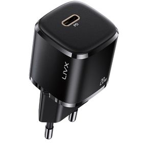 LivX Rapid L23 20 W USB-C Mini PD Siyah Hızlı Şarj Cihazı Güç Adaptörü