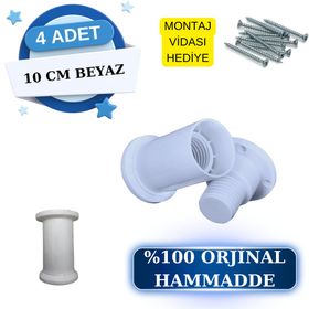 Liz Plastik 10 cm Beyaz 4 Adet Mobilya Ayağı