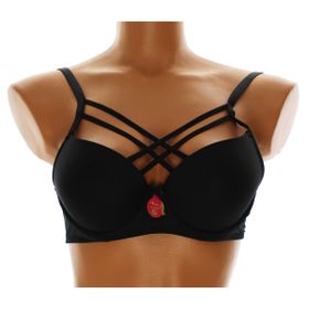 Liza 1014 Destekli Çapraz Askılı Bordo Sütyen