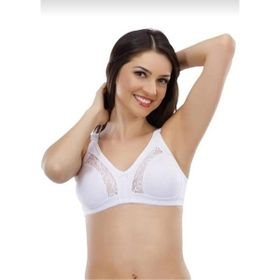 Liza 543 Tekli Beyaz Bayan Dantelli Toparlayıcı Sütyen