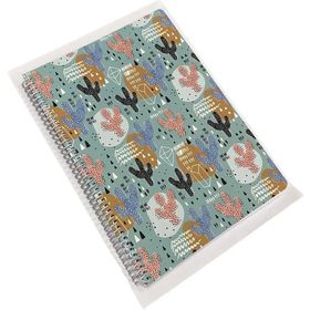 Lizy SPR19L 19x26 cm Karton Kapak Yumuşak Dokulu Laklı Çizgili 100 Yaprak Spiralli Defter