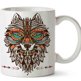 Lobo Tribal Baskılı Kupa