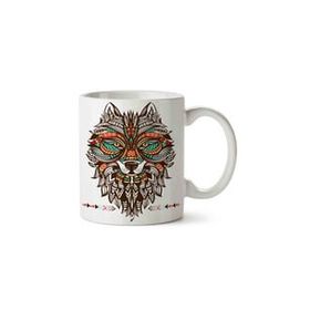 Lobo Tribal Baskılı Kupa