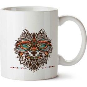 Lobo Tribal Baskılı Kupa