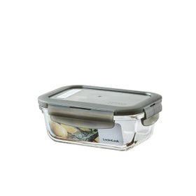 Locknlock Euro Kilitli Dörtgen 380 ml Gri İki Bölmeli Fırın ve Saklama Kabı