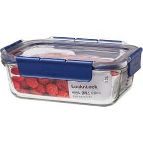 Locknlock LBG445 LL Top Class 1.0 lt Mavi Dörtgen Kilitli Fırın Saklama Kabı