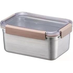 Locknlock Paslanmaz Çelik 1.5 lt - Kahverengi Dörtgen Kilitli Fırın & Saklama Kabı