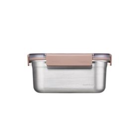 Locknlock Paslanmaz Çelik 1.5 lt - Kahverengi Dörtgen Kilitli Fırın & Saklama Kabı