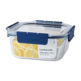 Locknlock Top Class Dörtgen Kilitli 1.4 lt Mavi Fırın ve Saklama Kabı