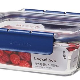 Locknlock Top Class Dörtgen Kilitli 630 ml Mavi Fırın ve Saklama Kabı