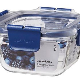 Locknlock Top Class Kare Kilitli 300 ml Mavi Fırın ve Saklama Kabı