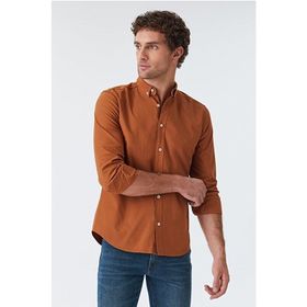 Loft LF2030396 Regular Fit Haki Erkek Gömlek