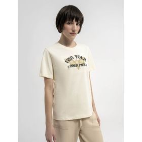 Loft LF2035614 Ekru Kadın T-shirt