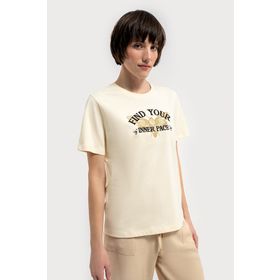 Loft LF2035614 Ekru Kadın T-shirt