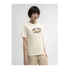 Loft LF2035614 Ekru Kadın T-shirt