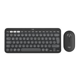 Logitech Pebble 2 Combo Siyah Çoklu Sessiz Grafit Kablosuz Klavye Mouse Seti