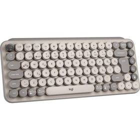 Logitech Pop Keys Mist Özelleştirilebilir Emoji Tuşlu Mekanik Türkçe Bej Kablosuz Klavye
