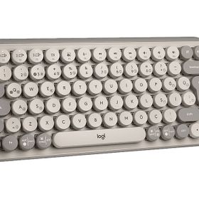 Logitech Pop Keys Mist Özelleştirilebilir Emoji Tuşlu Mekanik Türkçe Bej Kablosuz Klavye