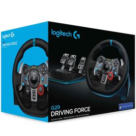 Logitech Siyah PS4/PS3/PC/Mac - UK Fiş G 29 Driving Force Oyun Yarış Bisikleti İki Motor Force Feedback 900° Direksiyon Alanı Deri Direksiyon Ayarlanabilir Pasanmaz Çelik Zemin Pedalı