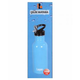 Logon LGL173 Mavi 500 ml Çelik Pipetli Matara