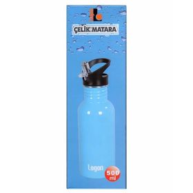Logon LGL173 Mavi 500 ml Çelik Pipetli Matara