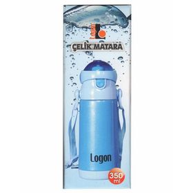 Logon LGL340 Mavi 350 ml Çelik Pipetli Matara