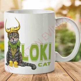 Loki Cat Baskılı Kupa Bardak